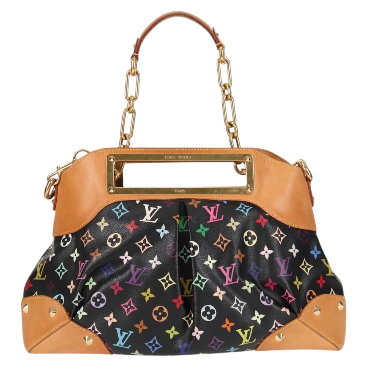 LOUIS VUITTON Monogram Multicolor Judy GM Bag 2way Black M40254 LV Auth 116346AM