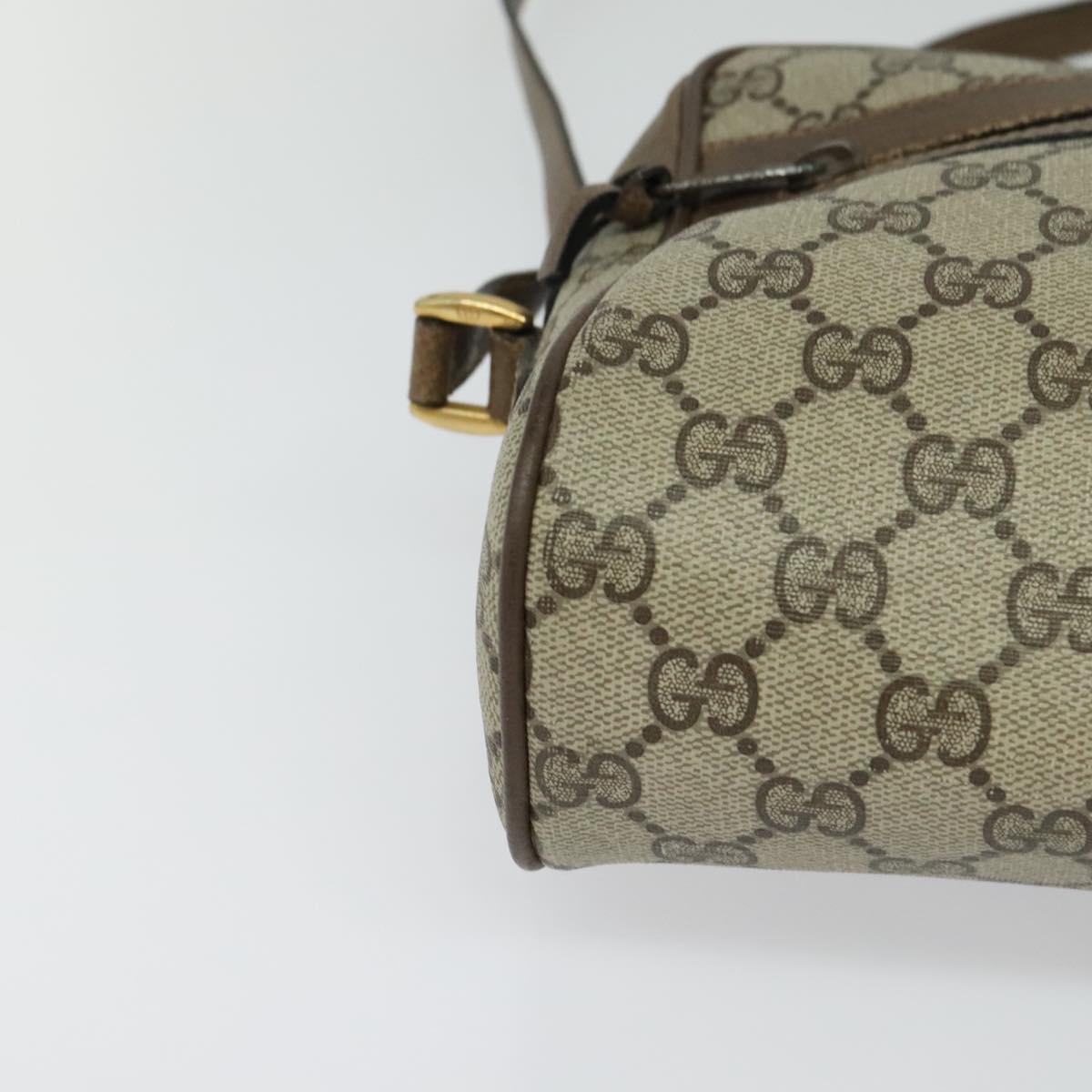 GUCCI GG Supreme Web Sherry Line Shoulder Bag PVC Beige 56 02 005 Auth 116354