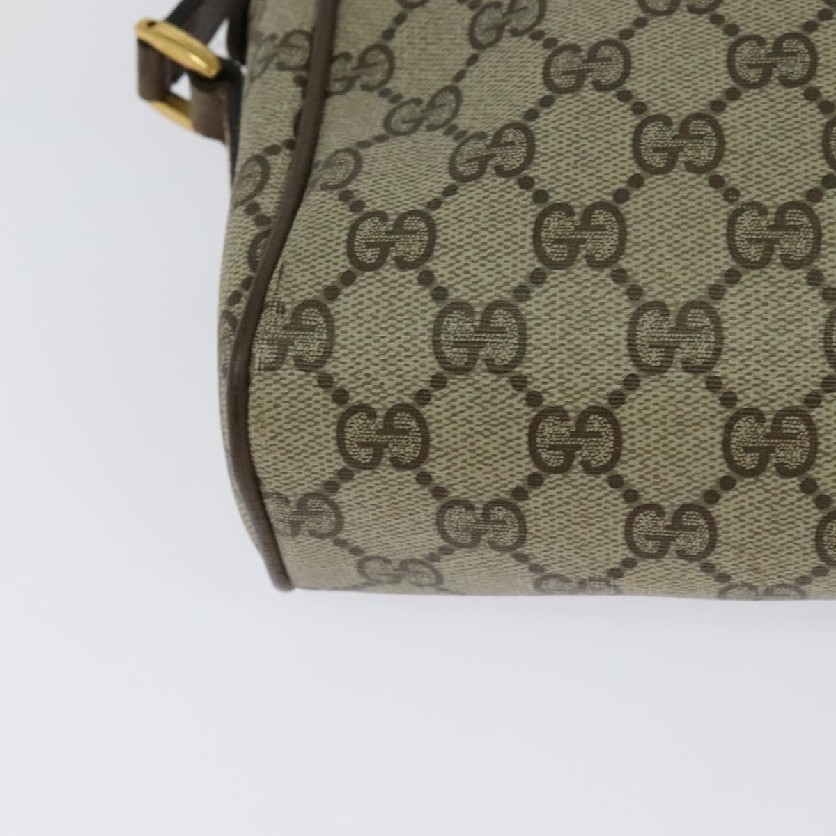 GUCCI GG Supreme Web Sherry Line Shoulder Bag PVC Beige 56 02 005 Auth 116354