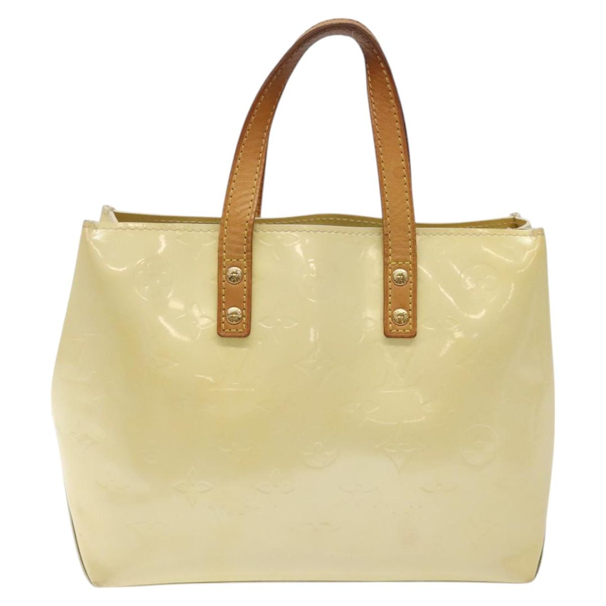 LOUIS VUITTON Monogram Vernis Reade PM Hand Bag Perle M91336 LV Auth 116383
