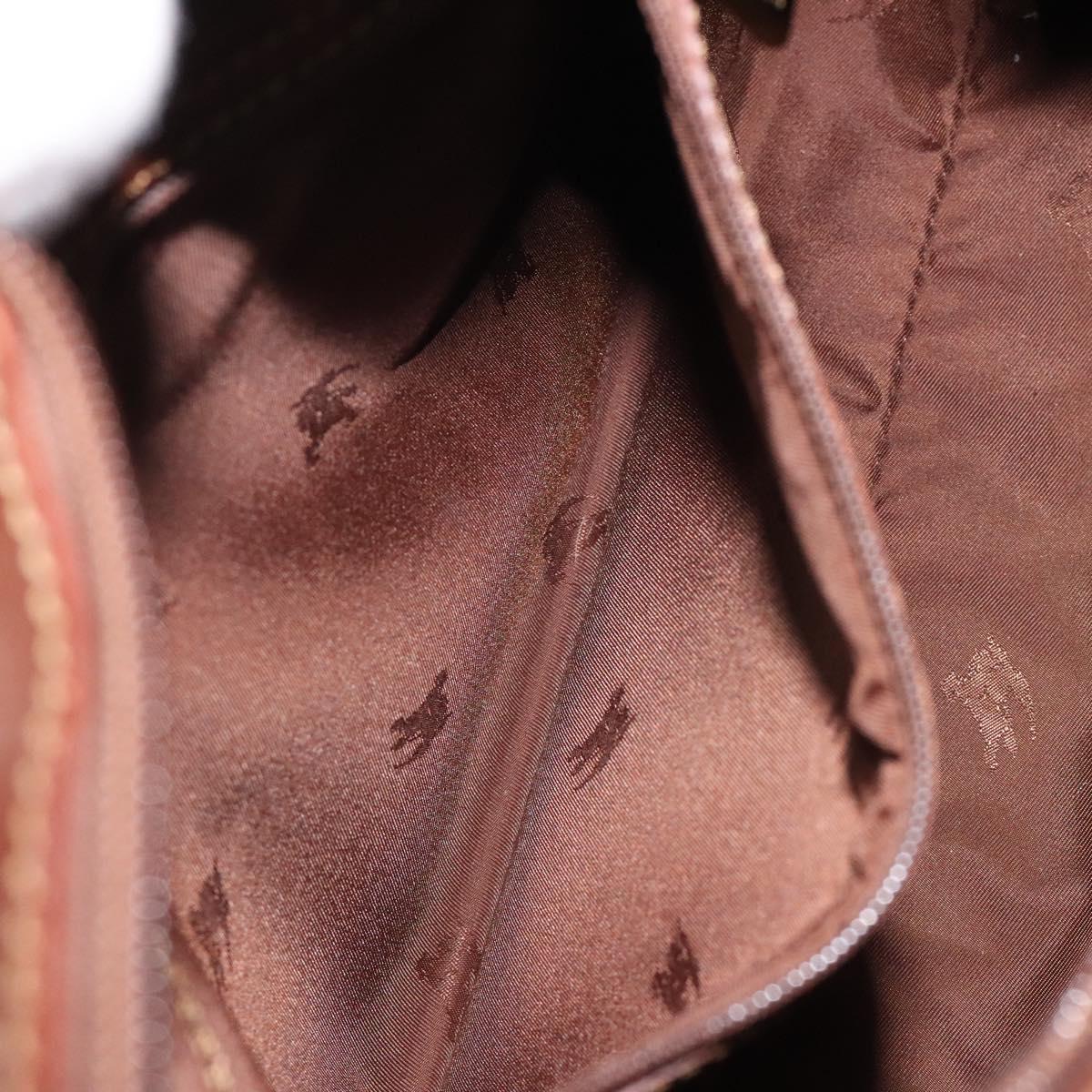 Burberrys Nova Check Shoulder Bag PVC Leather Beige Auth 116394