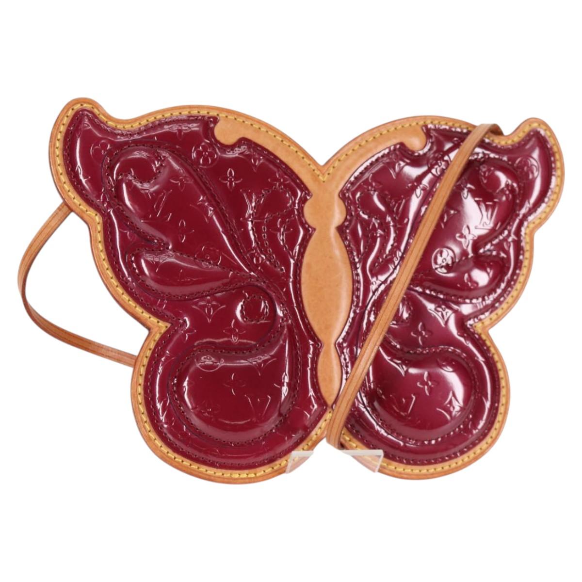 LOUIS VUITTON Vernis Pochette Papillon Shoulder Bag Purple M92270 Auth 116413AM