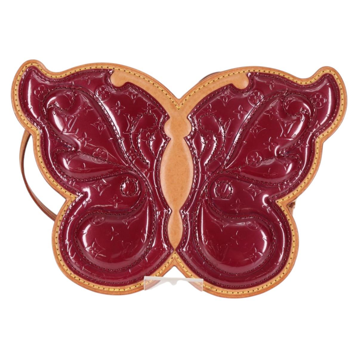 LOUIS VUITTON Vernis Pochette Papillon Shoulder Bag Purple M92270 Auth 116413AM