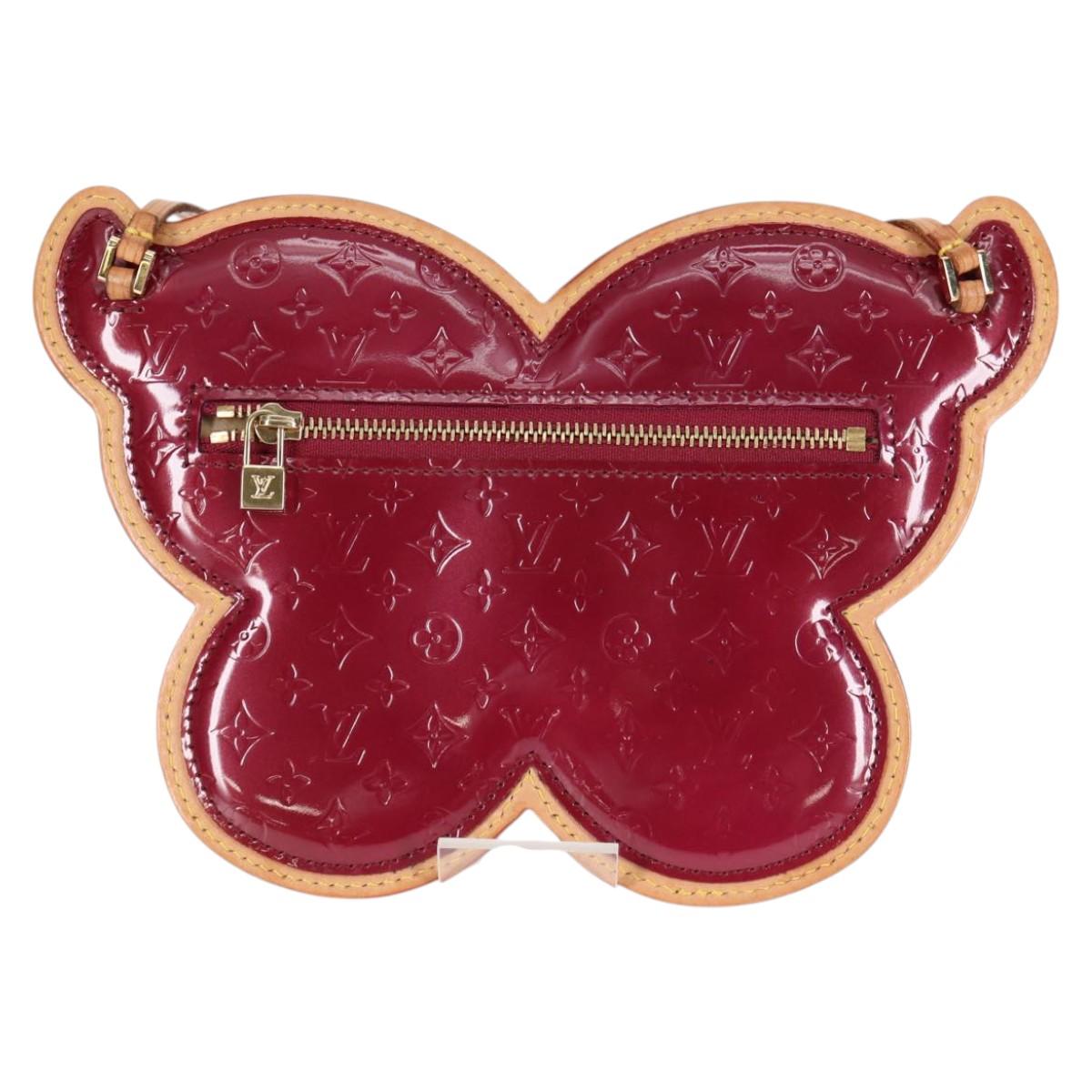 LOUIS VUITTON Vernis Pochette Papillon Shoulder Bag Purple M92270 Auth 116413SAM
