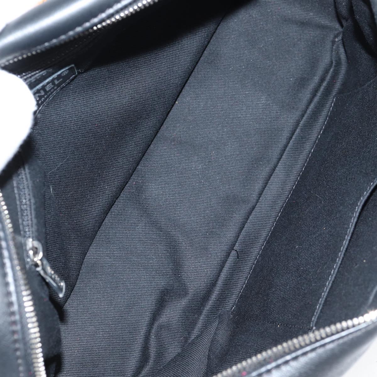 CHANEL Matelasse Chain Shoulder Bag Tweed Leather White Silver CC Auth 116419SM