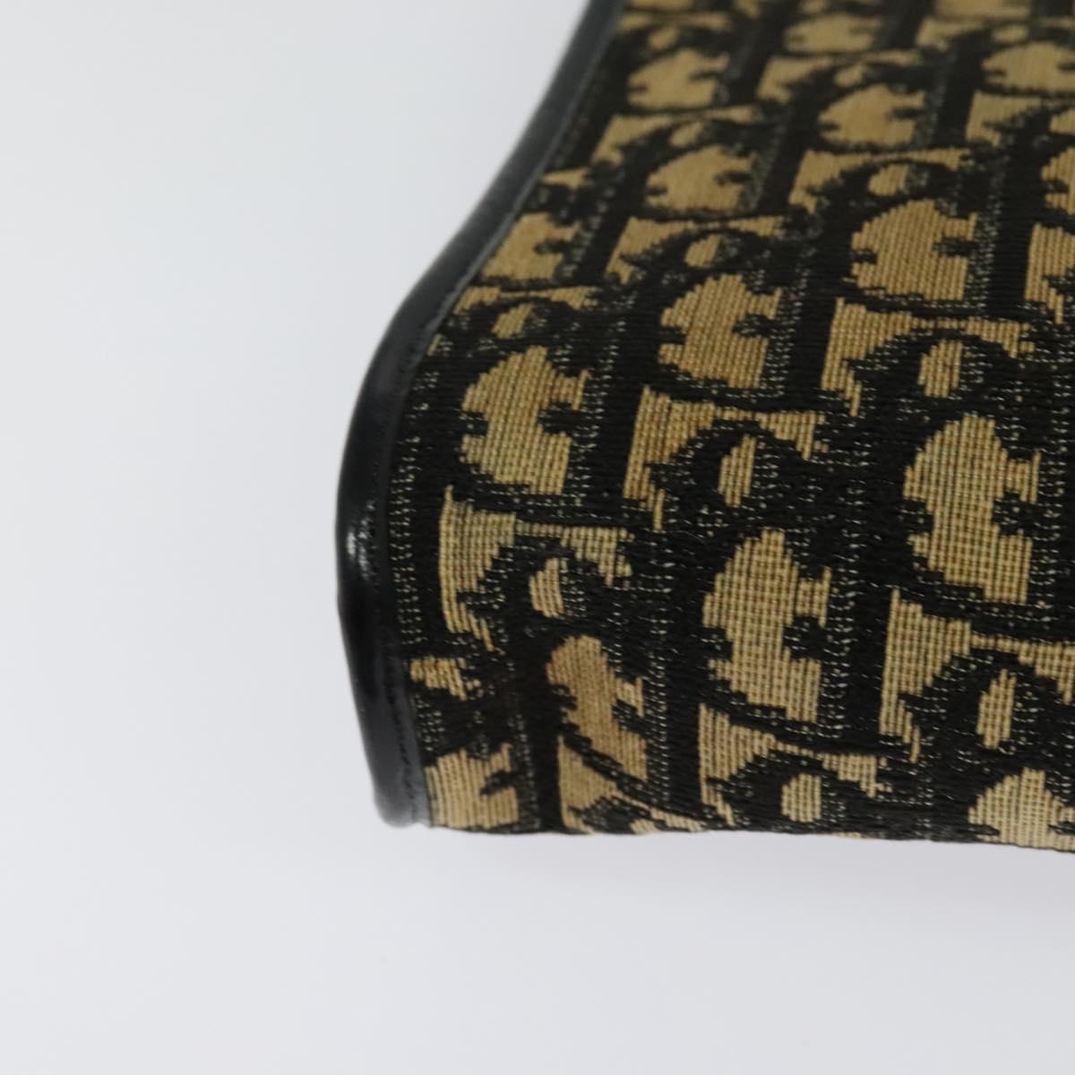 Christian Dior Trotter Canvas Shoulder Bag Black Auth 116422