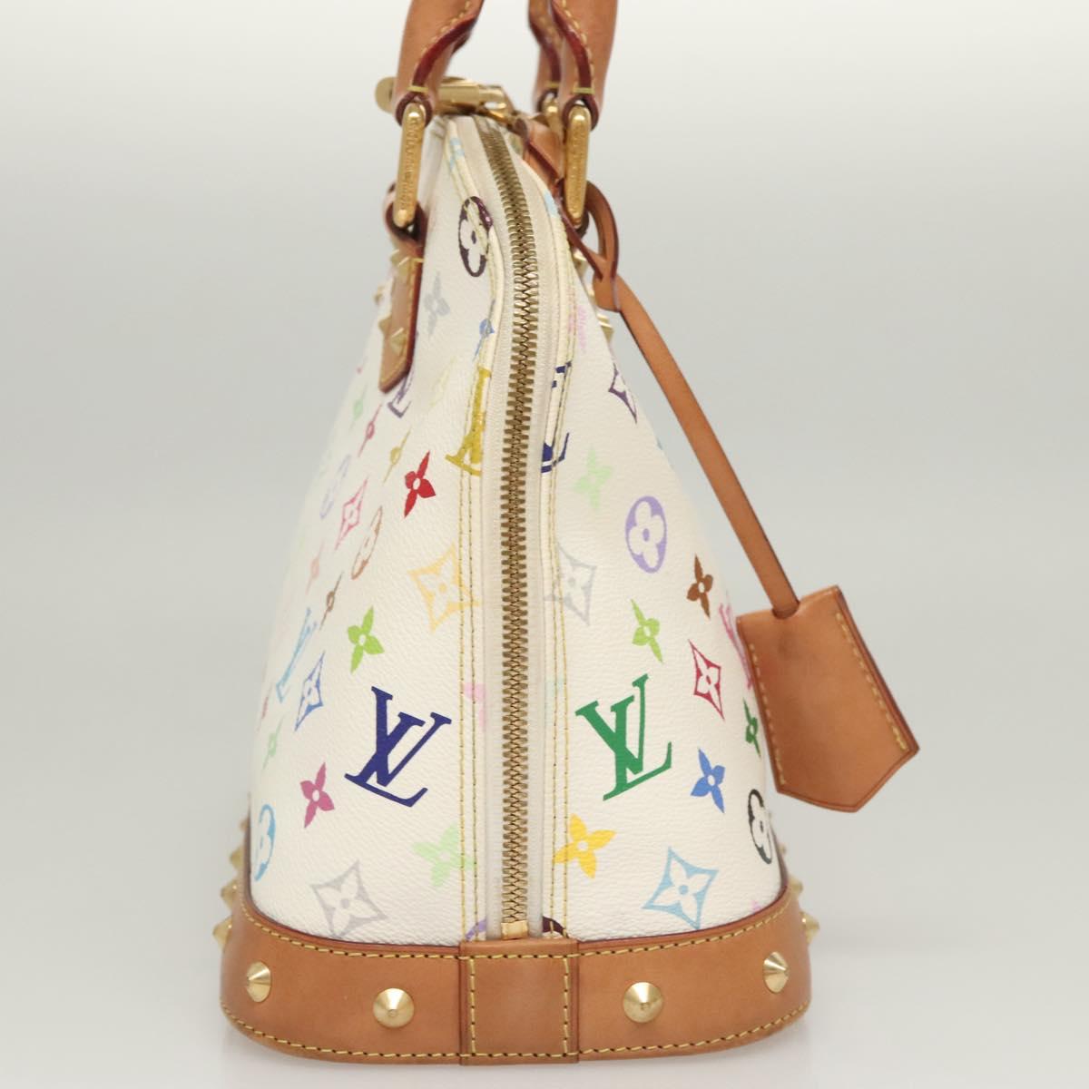 LOUIS VUITTON Monogram Multicolor Alma Hand Bag White M92647 LV Auth 116430A