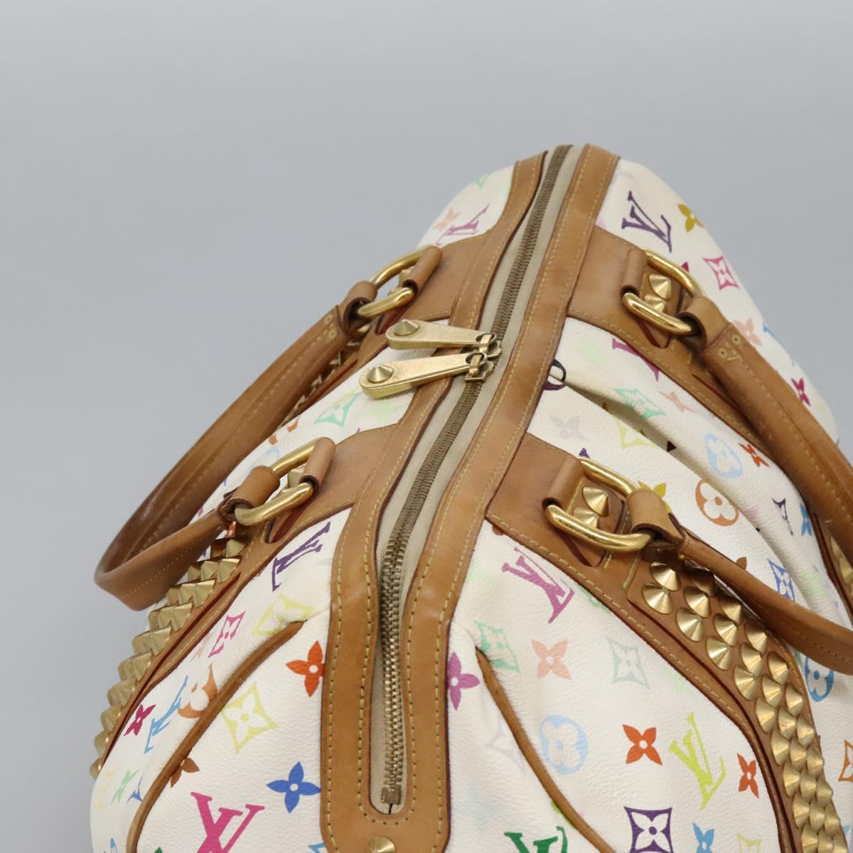 LOUIS VUITTON Monogram Multicolor Courtney GM Bag 2way White M40260 Auth 116431