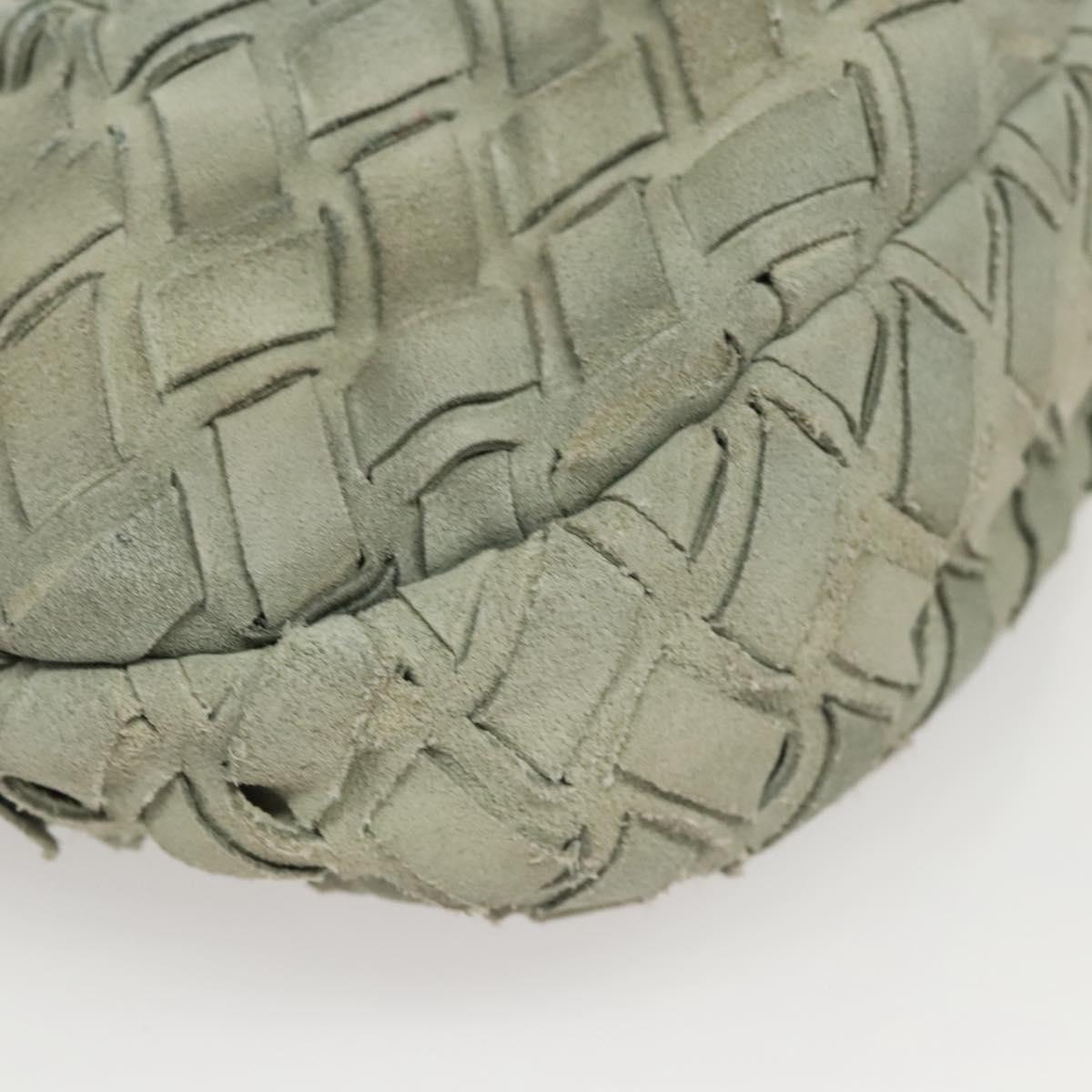 Miu Miu Shoulder Bag Suede Light Blue Gold Auth 116443