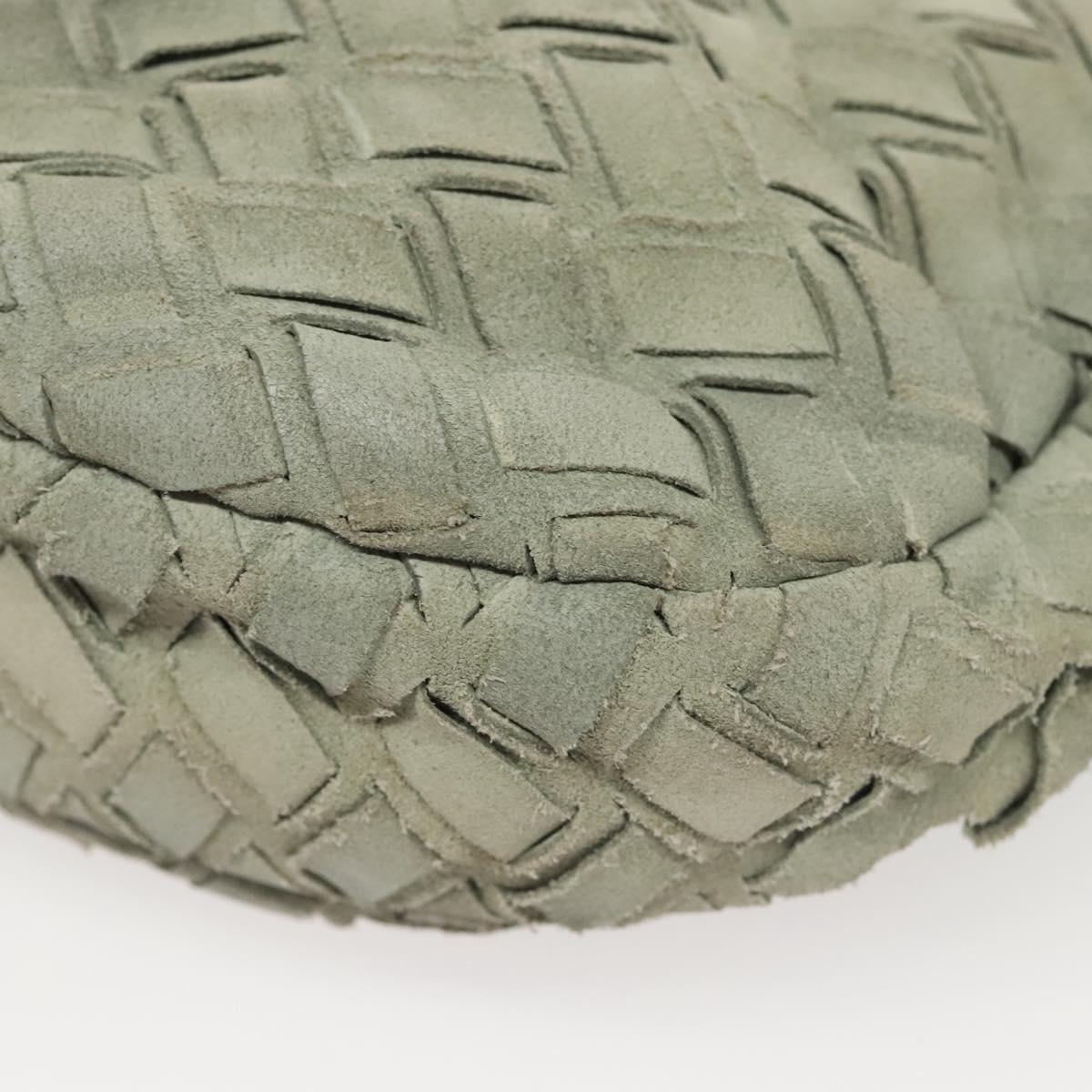 Miu Miu Shoulder Bag Suede Light Blue Gold Auth 116443