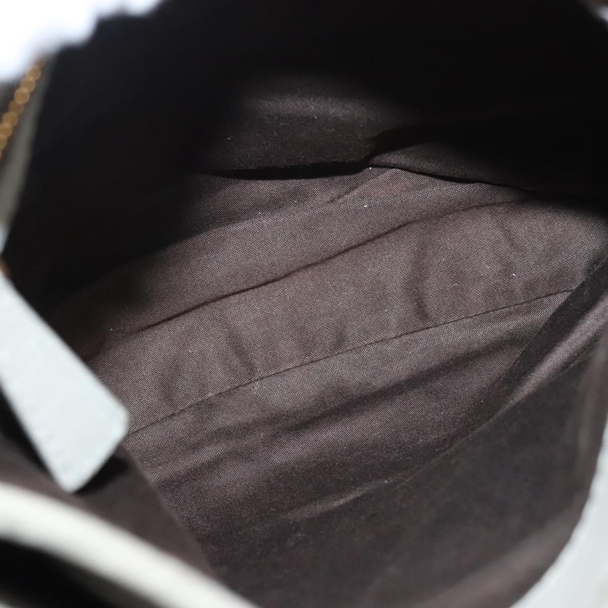 Miu Miu Shoulder Bag Suede Light Blue Gold Auth 116443