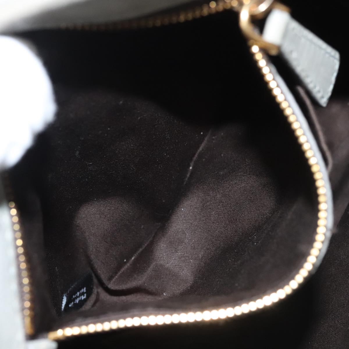 Miu Miu Shoulder Bag Suede Light Blue Gold Auth 116443