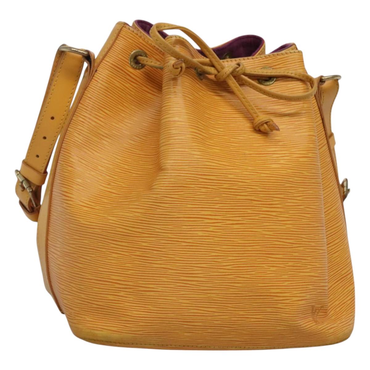 LOUIS VUITTON Epi Petit Noe Shoulder Bag Yellow M44109 LV Auth 116450