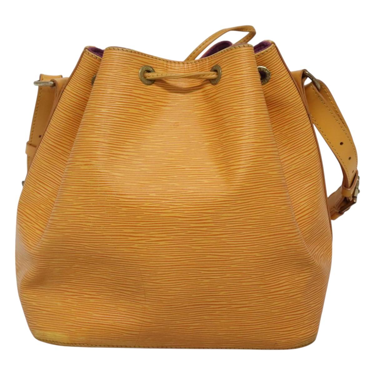 LOUIS VUITTON Epi Petit Noe Shoulder Bag Yellow M44109 LV Auth 116450