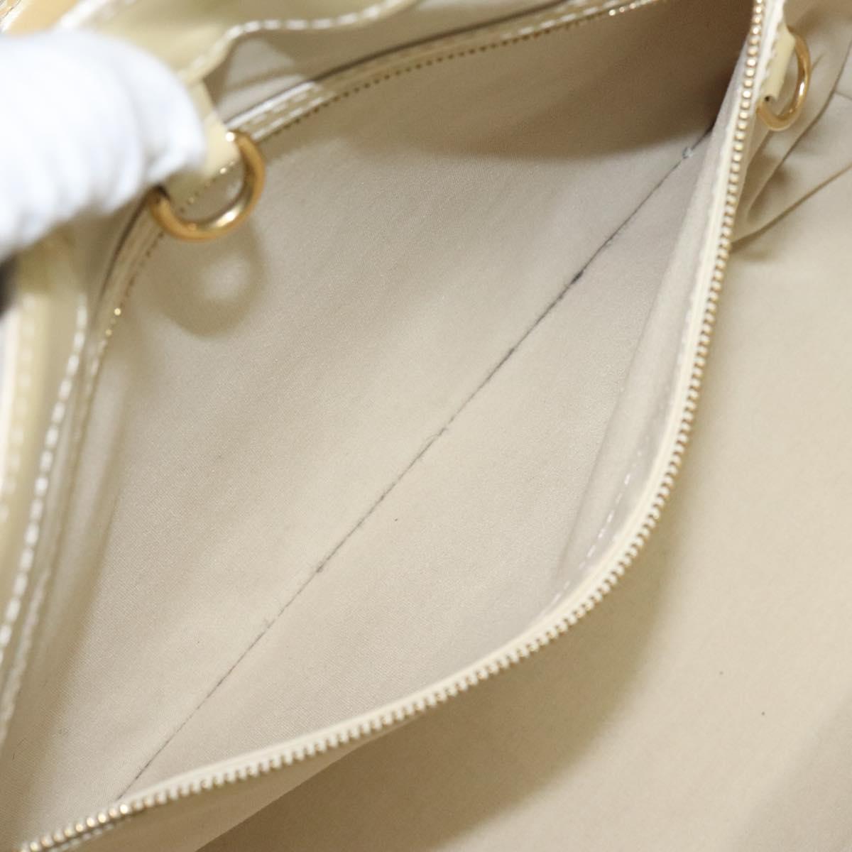 LOUIS VUITTON Monogram Vernis Wilshire MM Hand Bag Broncorail M91441 Auth 116453