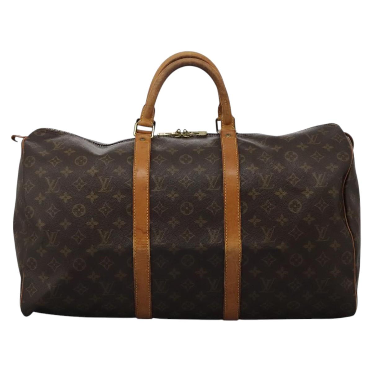 LOUIS VUITTON Monogram Keepall 50 Boston Bag M41426 LV Auth 116455