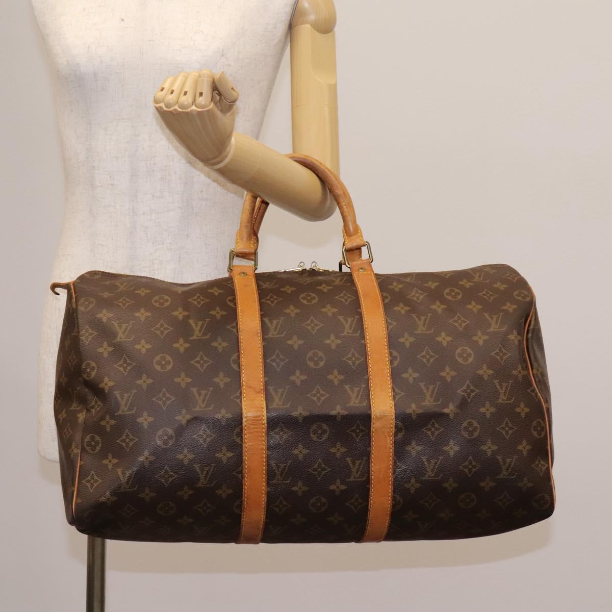 LOUIS VUITTON Monogram Keepall 50 Boston Bag M41426 LV Auth 116455