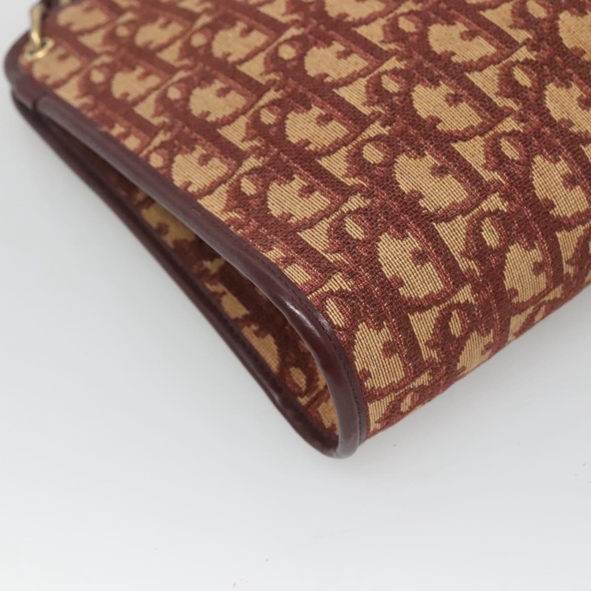 Christian Dior Trotter Canvas Shoulder Bag Red Auth 116463