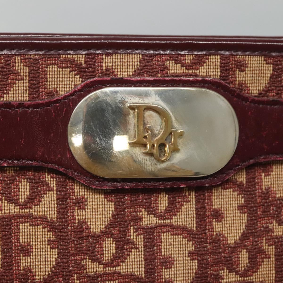 Christian Dior Trotter Canvas Shoulder Bag Red Auth 116463