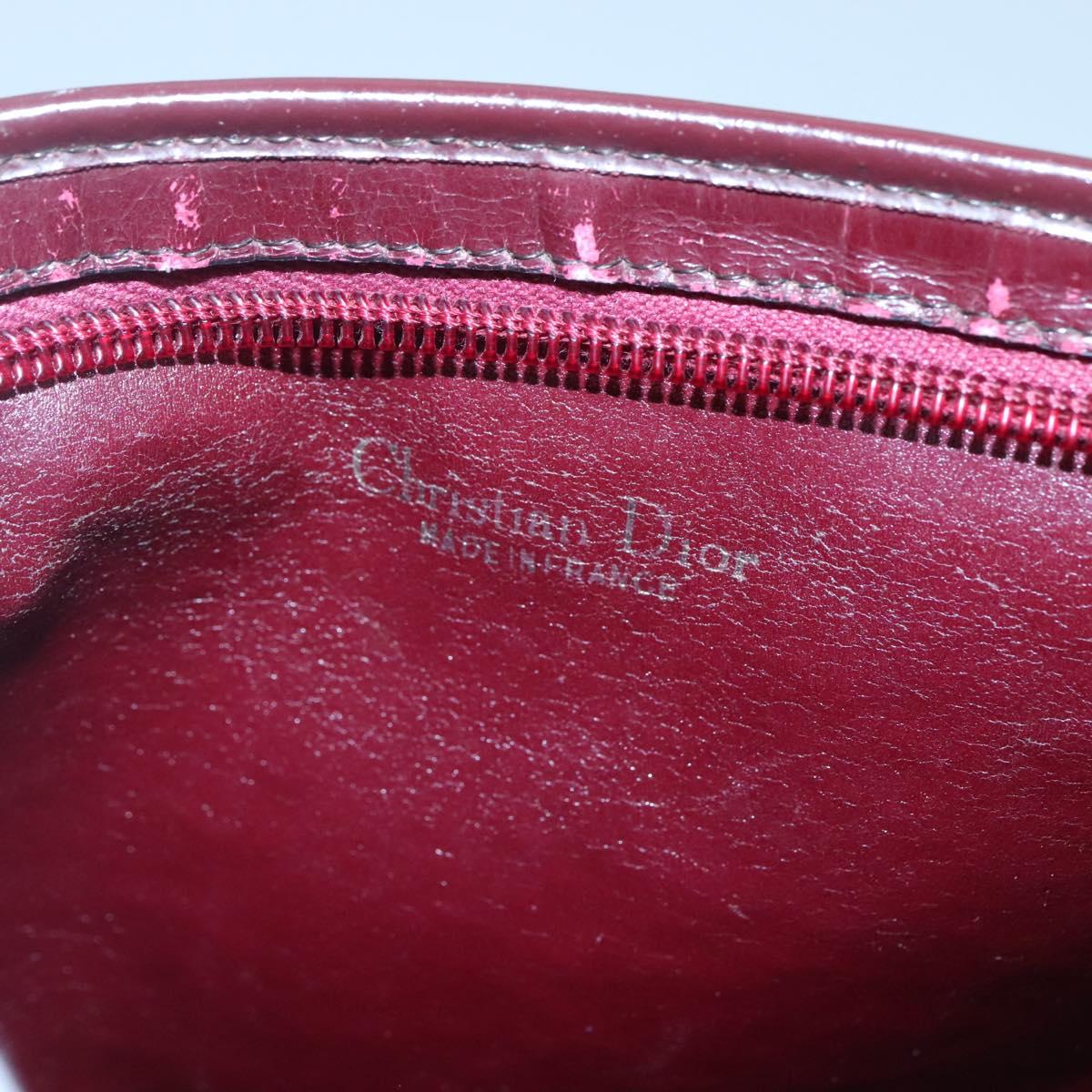 Christian Dior Trotter Canvas Shoulder Bag Red Auth 116463