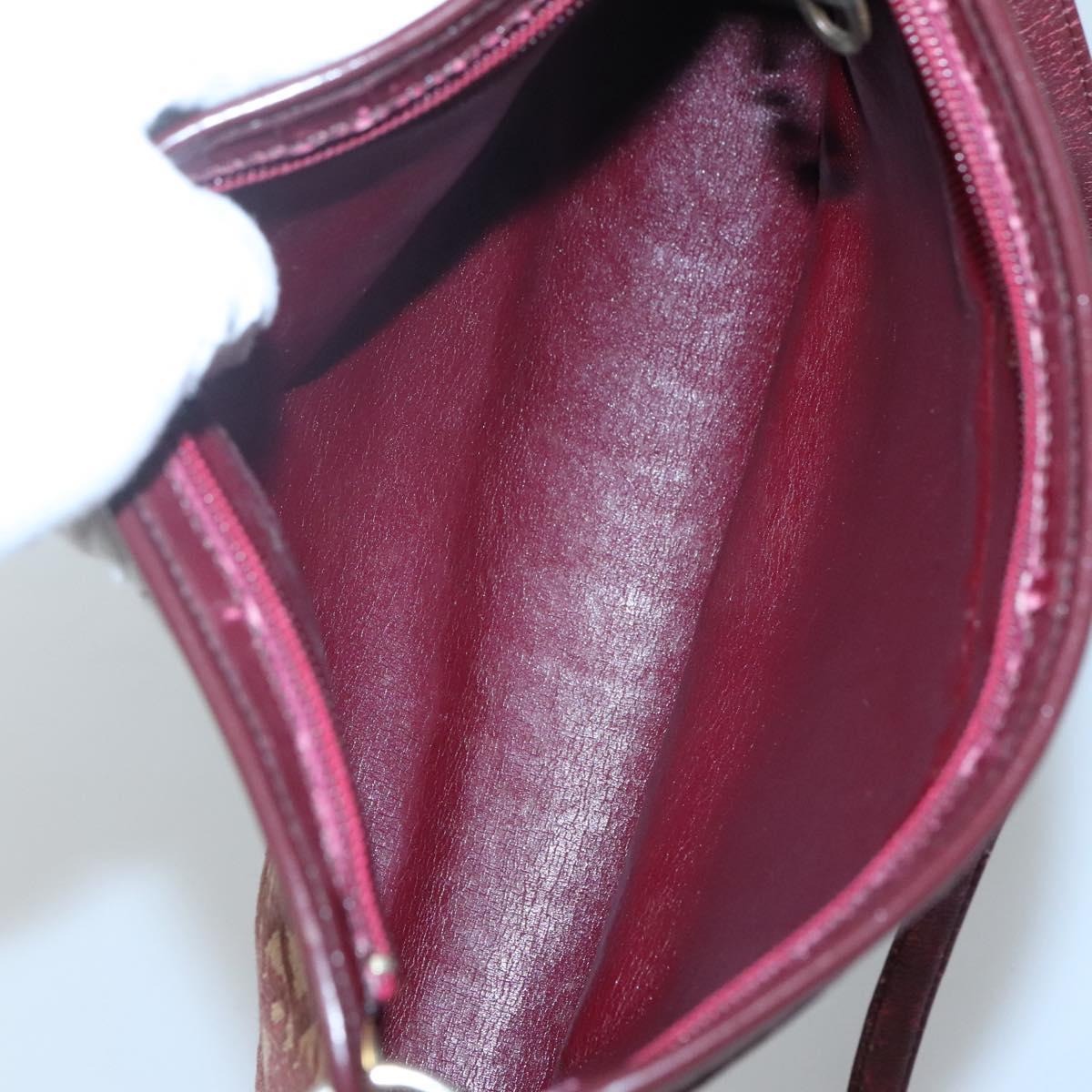 Christian Dior Trotter Canvas Shoulder Bag Red Auth 116463