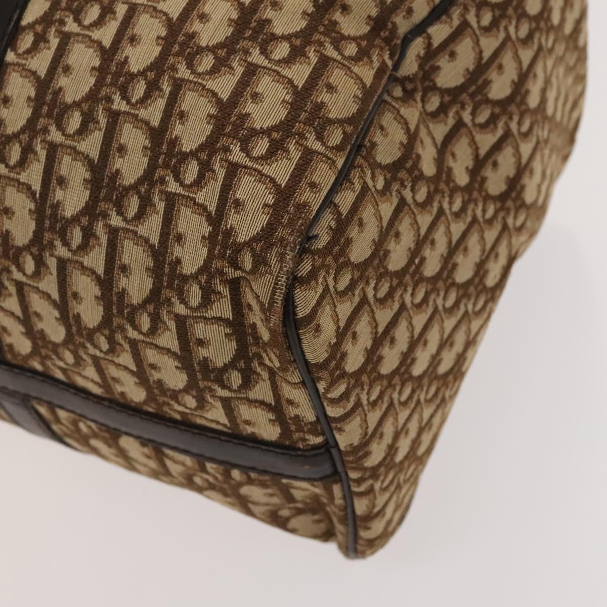 Christian Dior Trotter Canvas Boston Bag Brown Auth 116464
