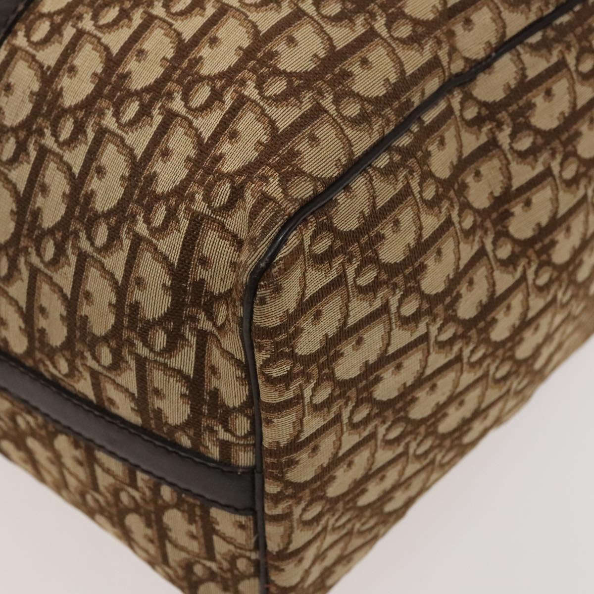 Christian Dior Trotter Canvas Boston Bag Brown Auth 116464