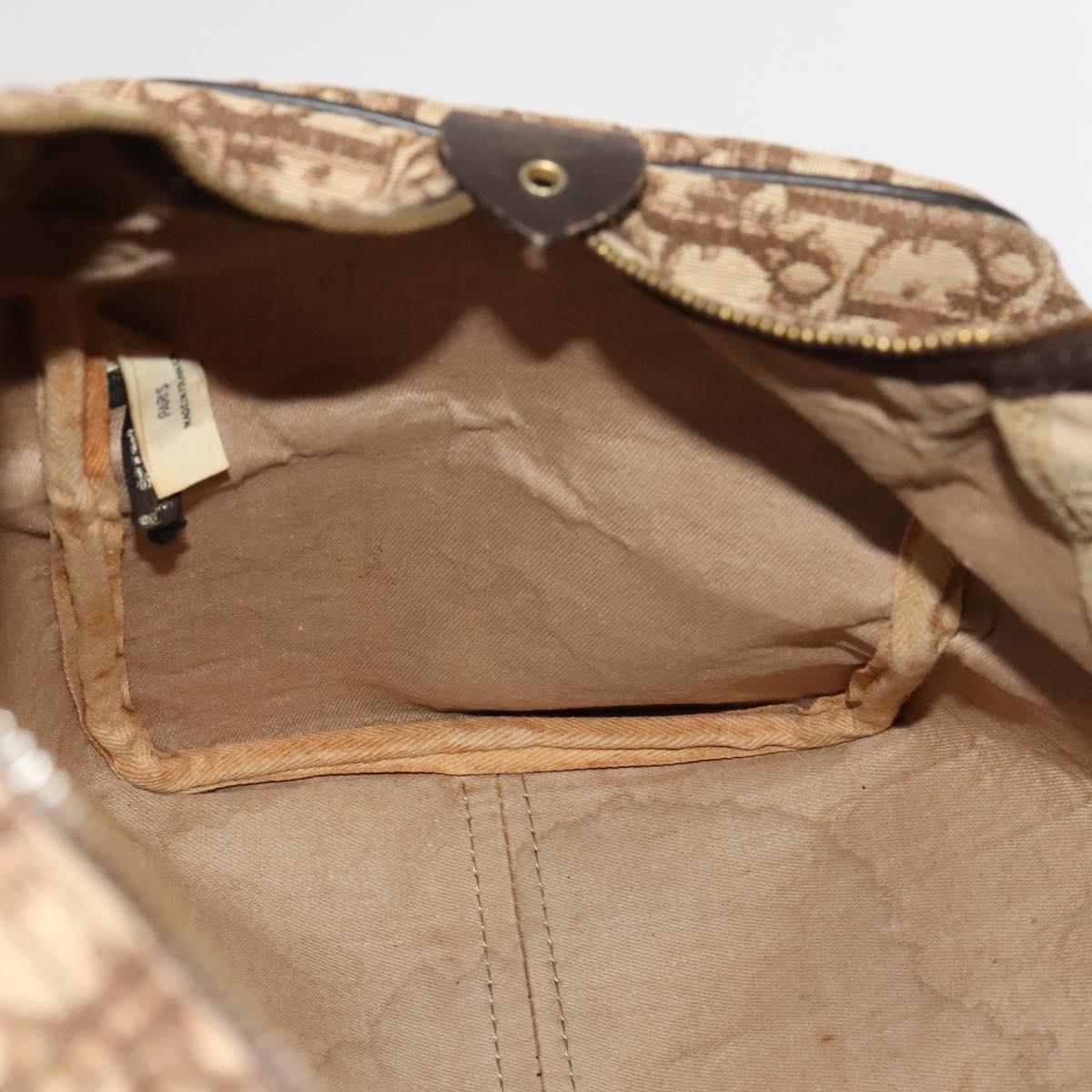 Christian Dior Trotter Canvas Boston Bag Brown Auth 116464