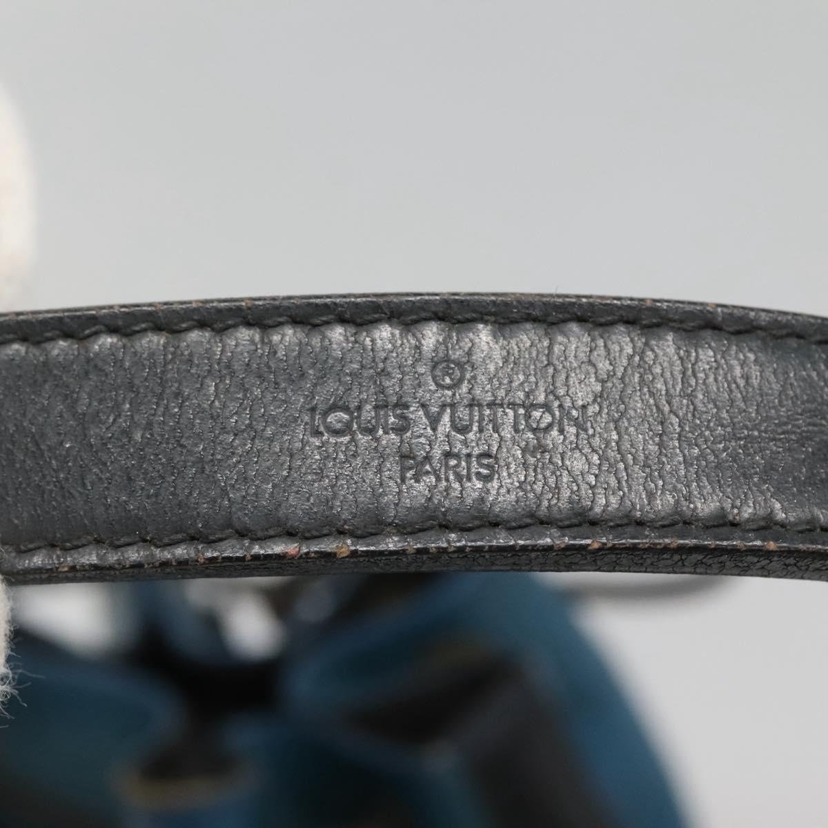 LOUIS VUITTON Epi Petit Noe Shoulder Bag Bicolor Black Blue M44152 Auth 116467