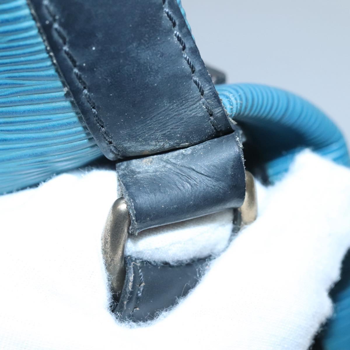 LOUIS VUITTON Epi Petit Noe Shoulder Bag Bicolor Black Blue M44152 Auth 116467