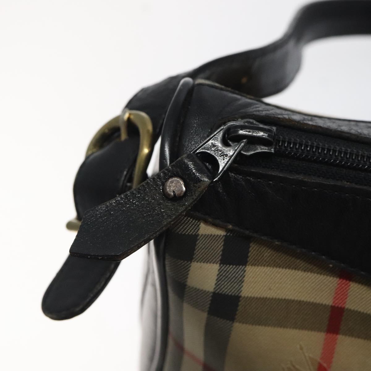 Burberrys Nova Check Shoulder Bag Canvas Beige Auth 116476