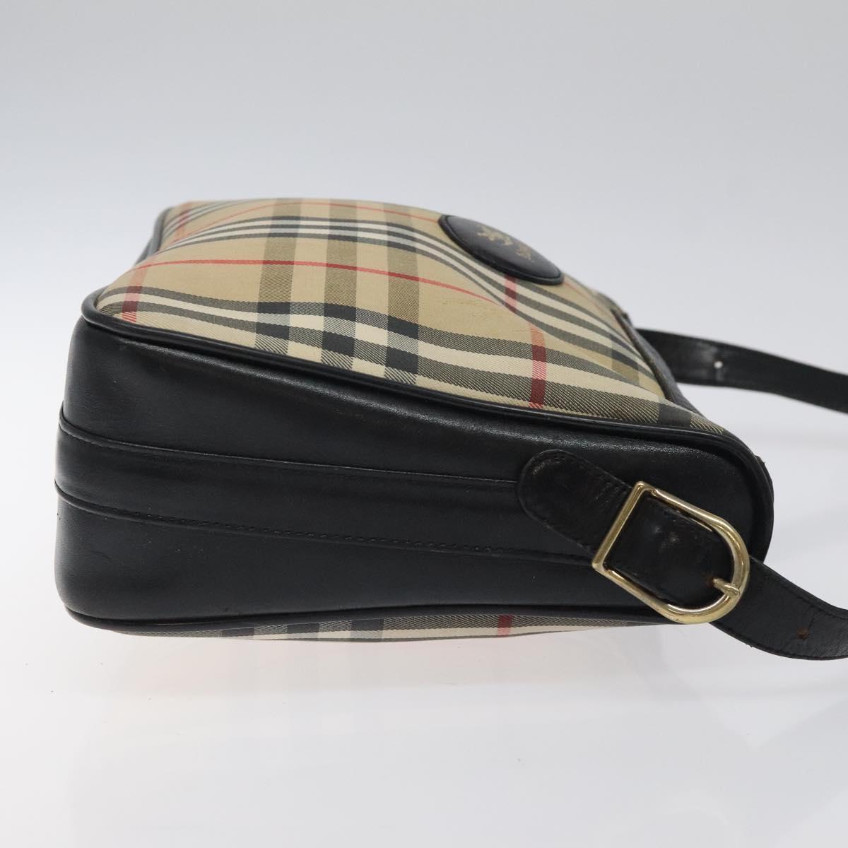 Burberrys Nova Check Shoulder Bag Canvas Beige Auth 116476