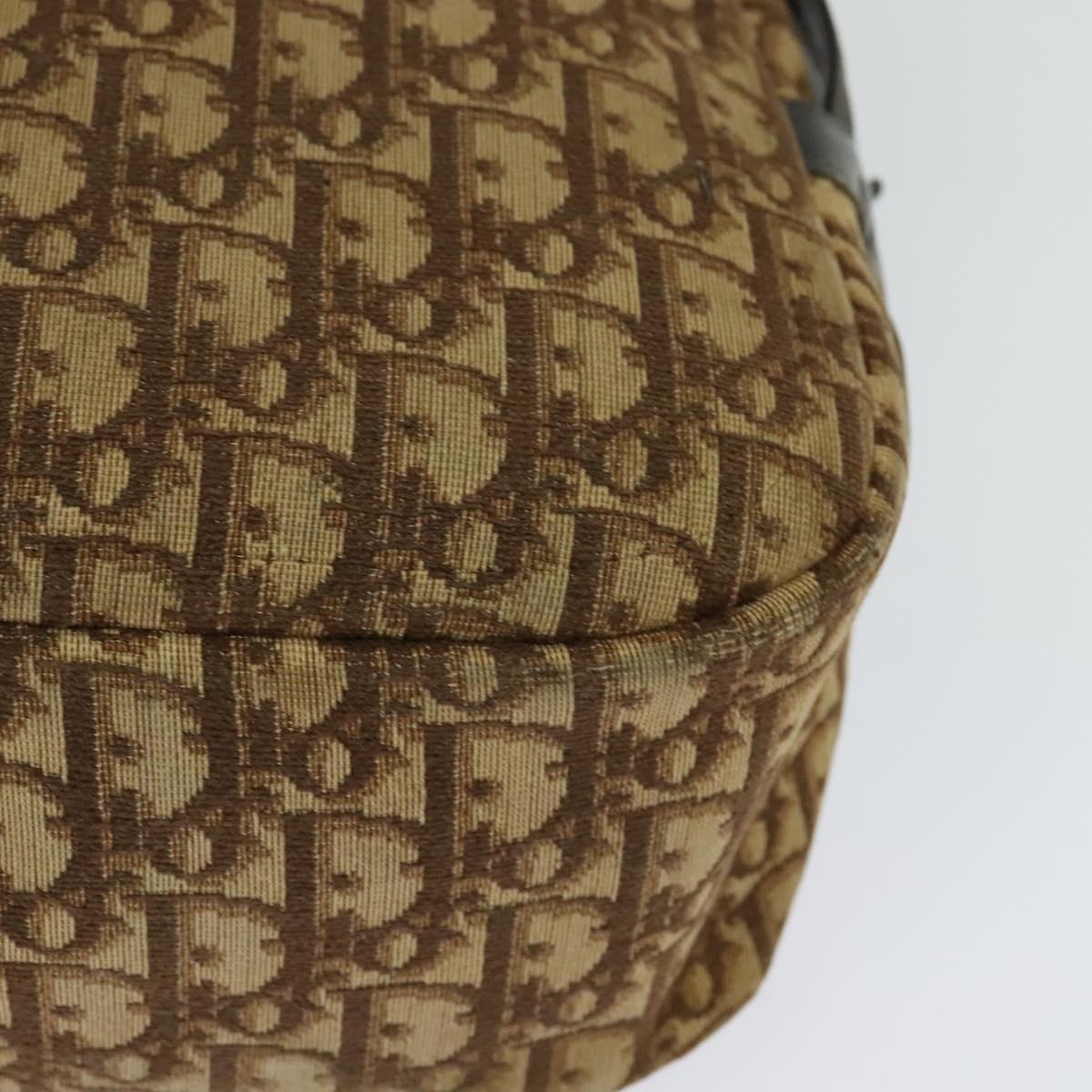 Christian Dior Trotter Canvas Shoulder Bag Brown Auth 116492