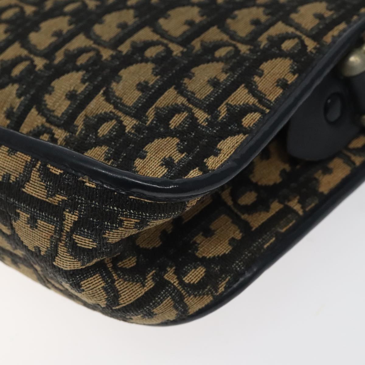 Christian Dior Trotter Canvas Shoulder Bag Navy Auth 116498