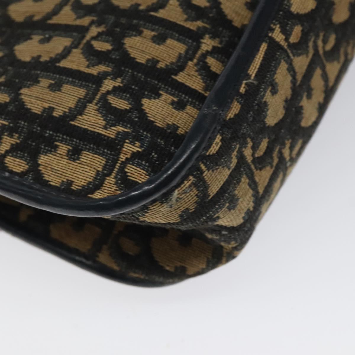 Christian Dior Trotter Canvas Shoulder Bag Navy Auth 116498