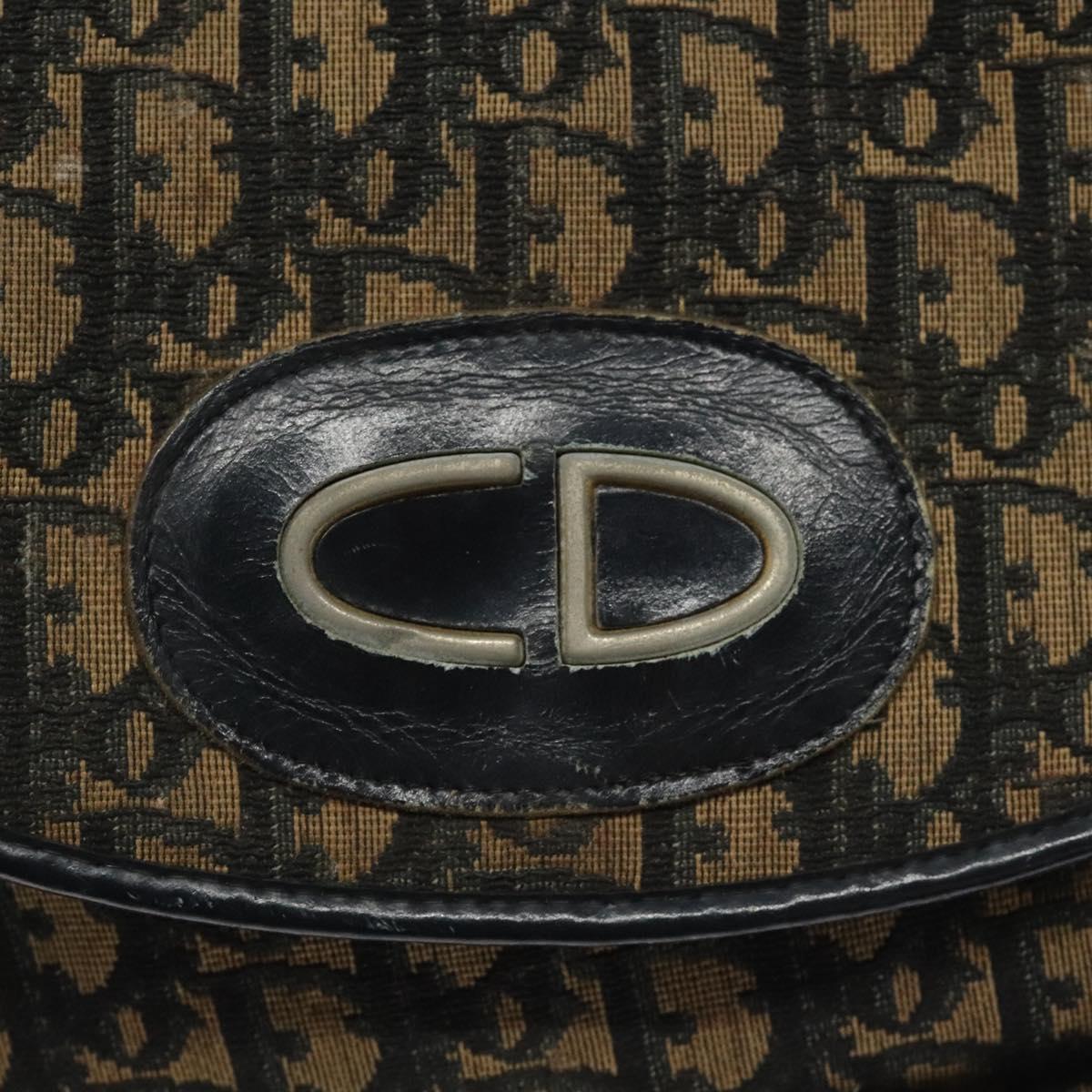 Christian Dior Trotter Canvas Shoulder Bag Navy Auth 116498