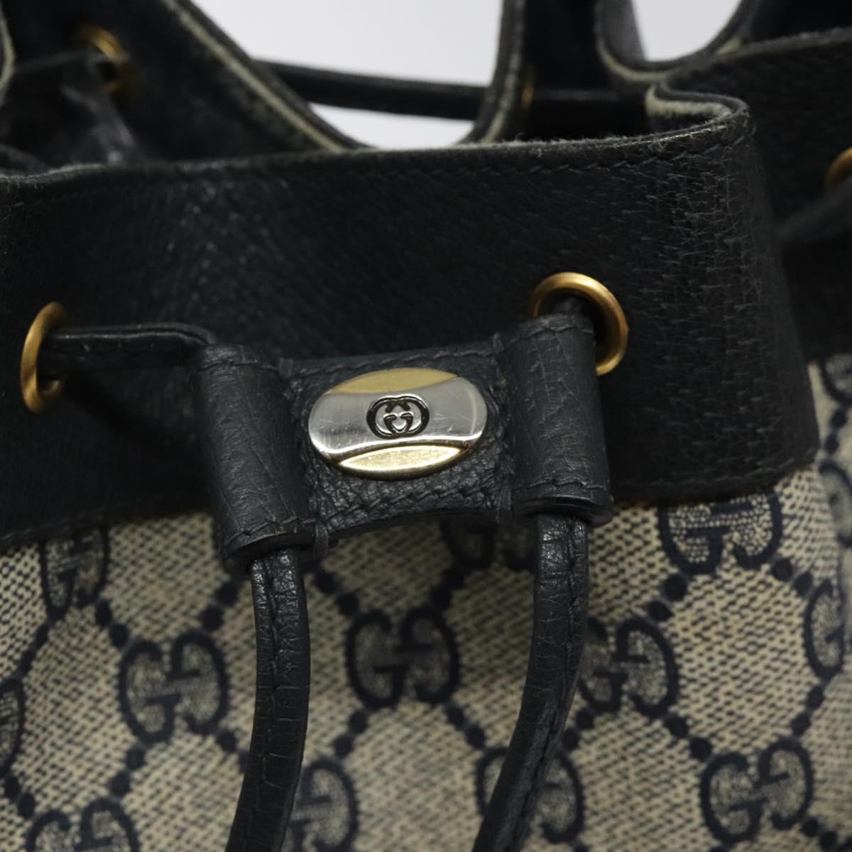 GUCCI GG Supreme Sherry Line Shoulder Bag PVC Navy Red 41 02 034 Auth 116512