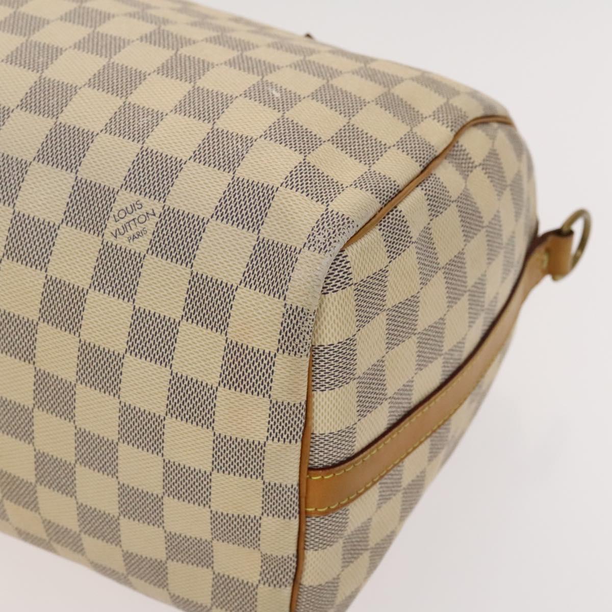 LOUIS VUITTON Damier Azur Speedy Bandouliere 30 Hand Bag 2way N41052 Auth 116527