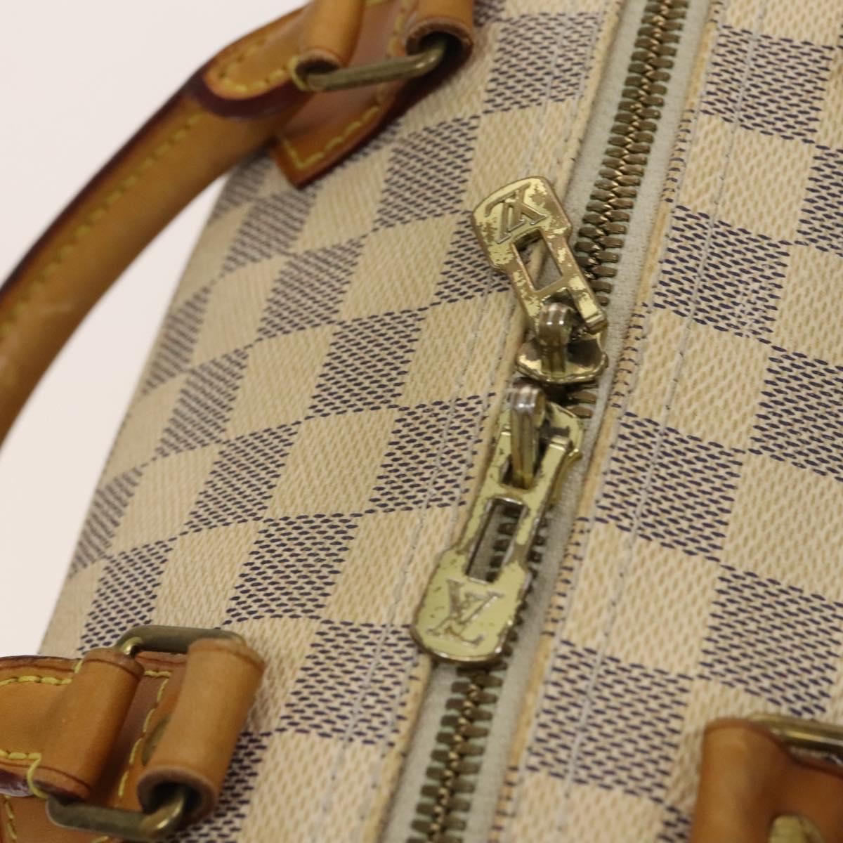 LOUIS VUITTON Damier Azur Speedy Bandouliere 30 Hand Bag 2way N41052 Auth 116527