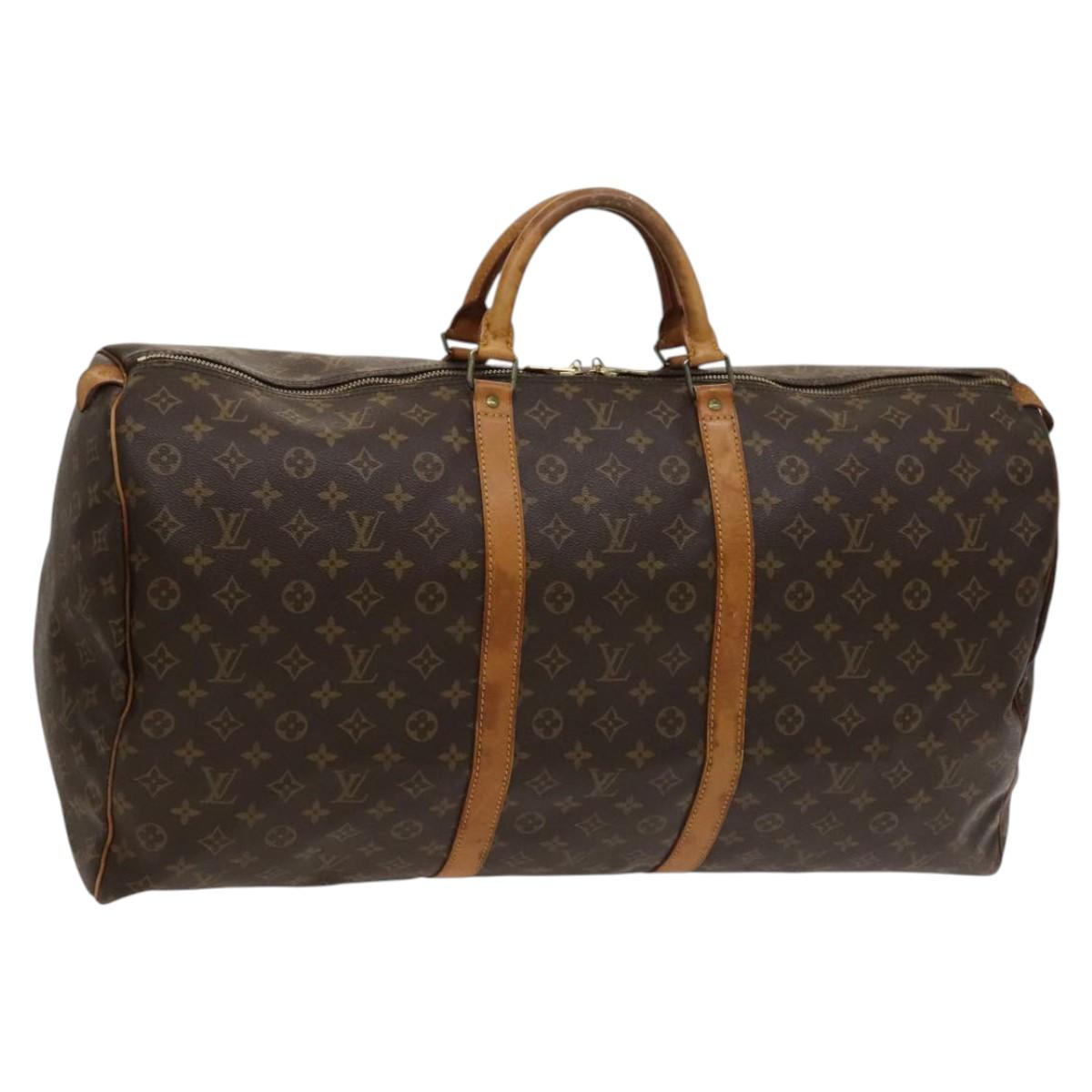 LOUIS VUITTON Monogram Keepall 60 Boston Bag M41422 LV Auth 116533