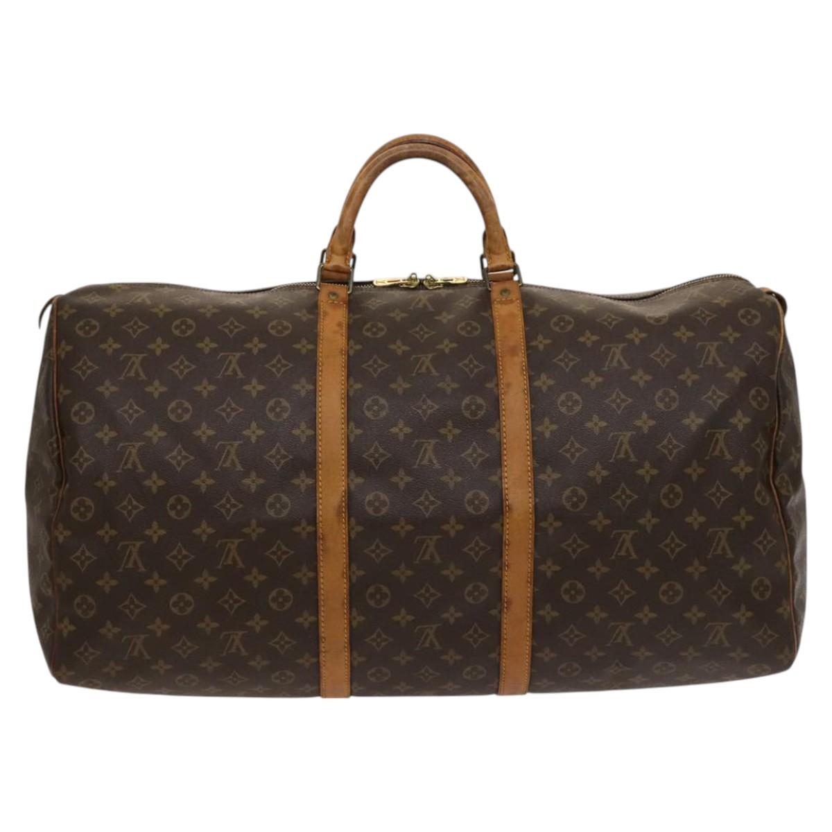 LOUIS VUITTON Monogram Keepall 60 Boston Bag M41422 LV Auth 116533