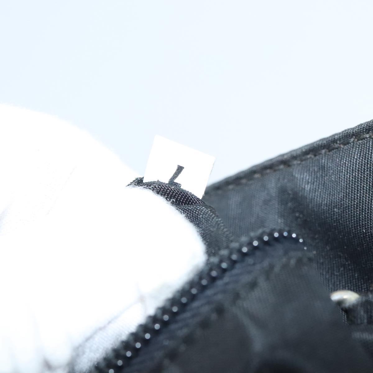 PRADA Hand Bag Nylon Black Silver Auth 116545