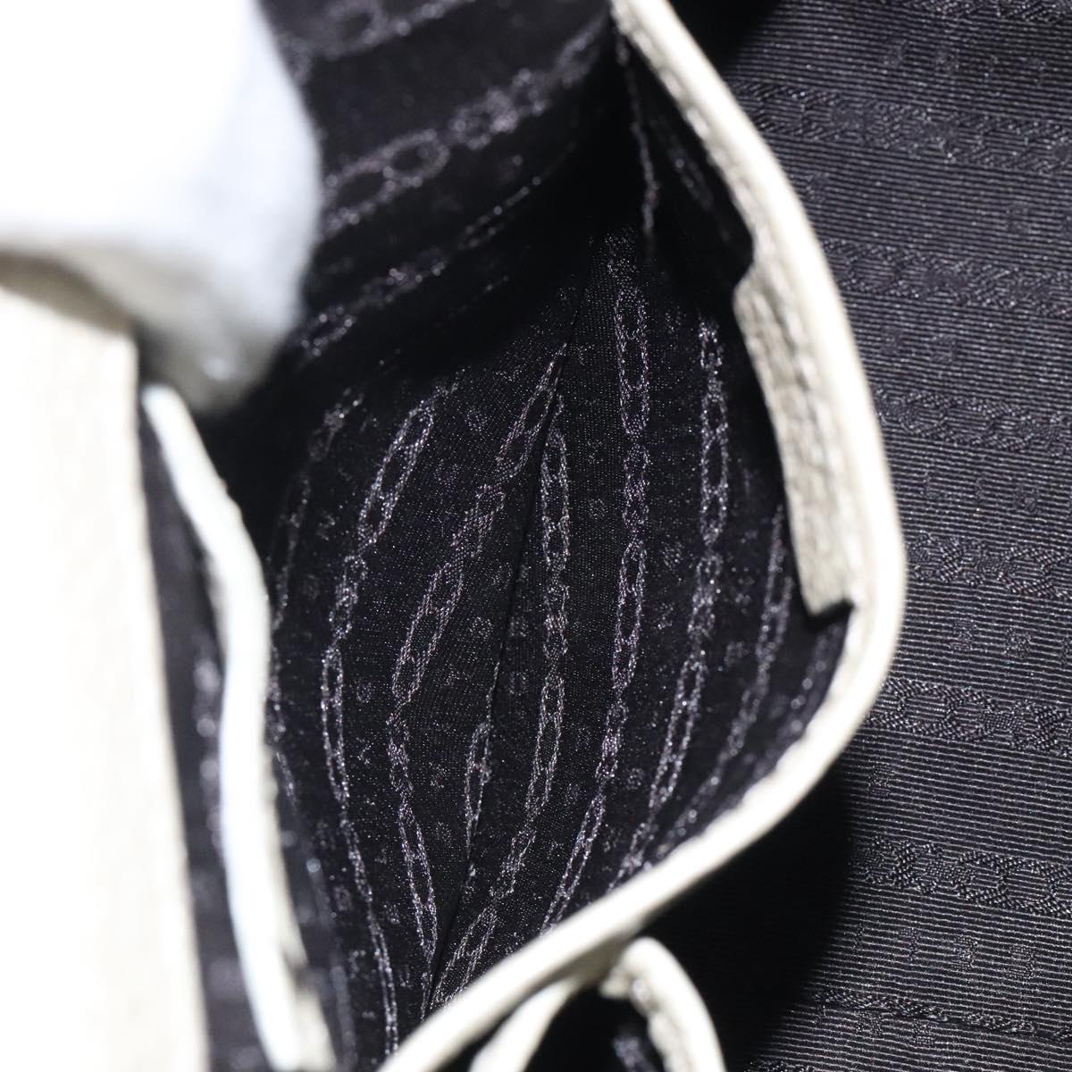 CELINE Hand Bag Leather Silver tone Auth 116558