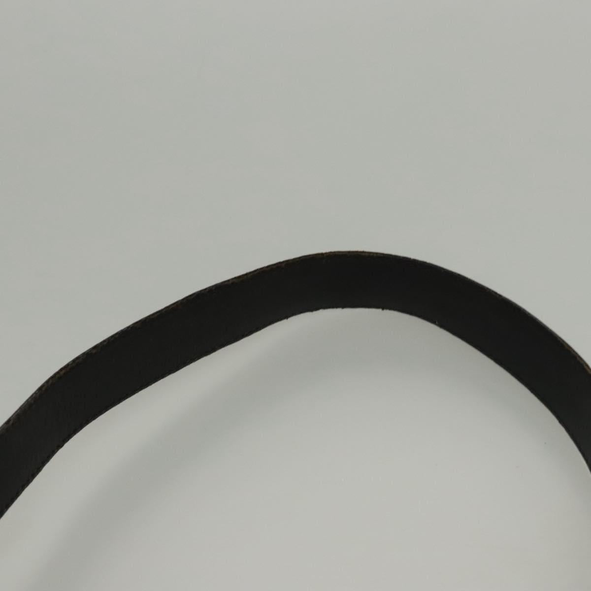 CELINE Macadam Canvas Shoulder Bag PVC Leather Black Gold Auth 116559