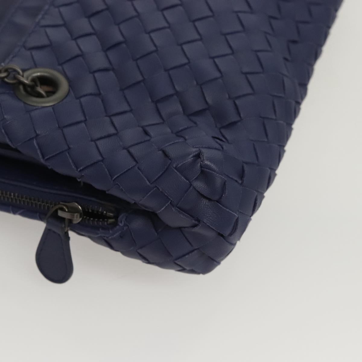 BOTTEGA VENETA INTRECCIATO Hand Bag Leather Navy Auth 116562V