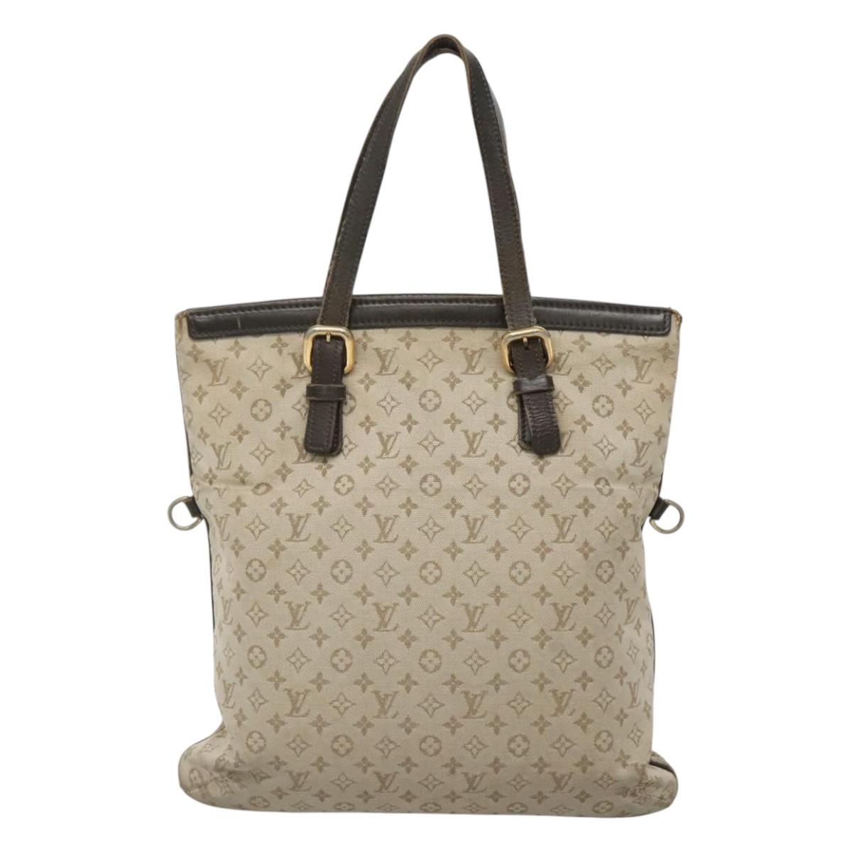 LOUIS VUITTON Monogram Mini Françoise 2Way Tote Bag Khaki M92209 Auth 116567