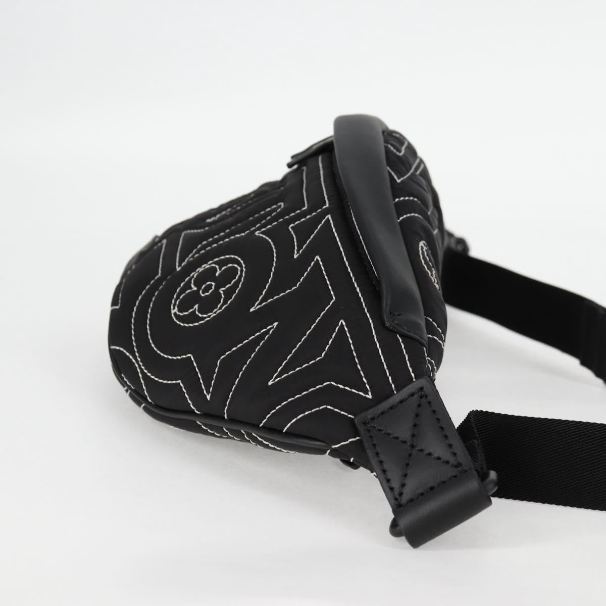 LOUIS VUITTON LV Snow Discovery Bum Bag PM Bag Nylon Black M21427 Auth 116570SM