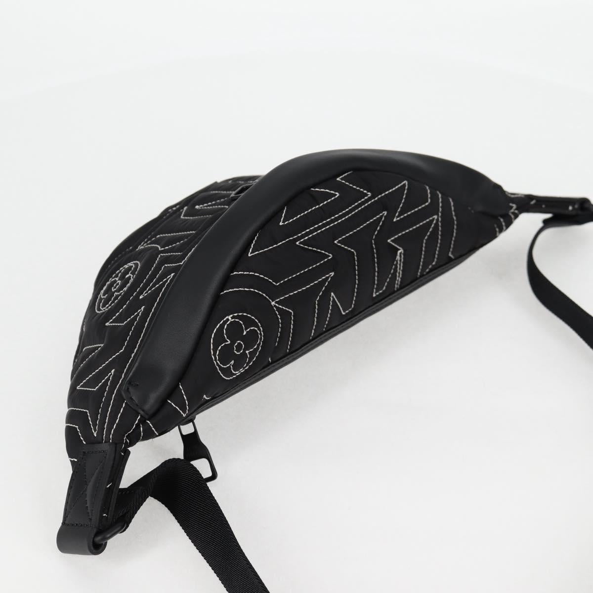 LOUIS VUITTON LV Snow Discovery Bum Bag PM Bag Nylon Black M21427 Auth 116570SM