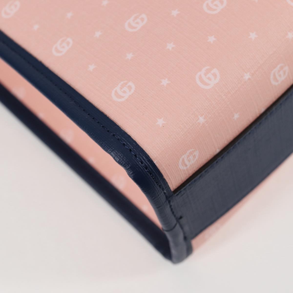 GUCCI GG Supreme Children's Hand Bag PVC Pink Silver 605614 Auth 116571AM