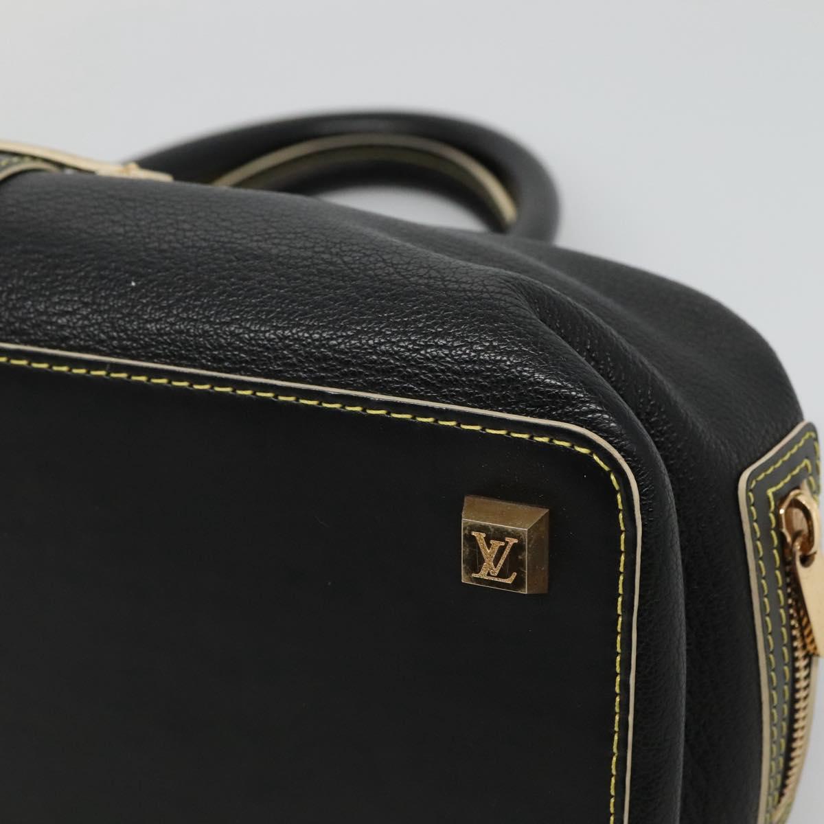 LOUIS VUITTON Suhari Angenu PM Hand Bag Leather Black M91805 LV Auth 116592